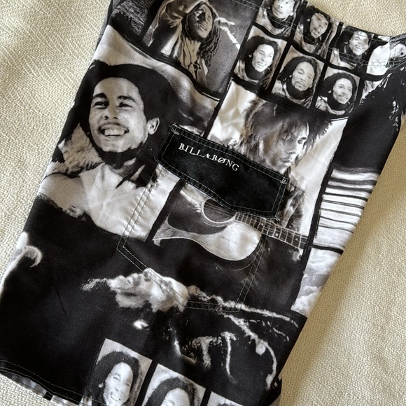 Men’s Bob Marley Vintage Billabong Board Short, Size:38 - Picture 6 of 8